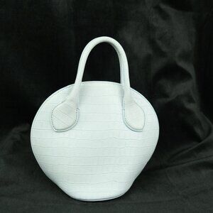 Rebecca Minkoff Croc-Embossed Handbag Leather Light Blue Shoulder Bag